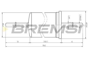 BREMSI FE1512 - FILTRO COMBUSTIBLE FORD, JAGUAR