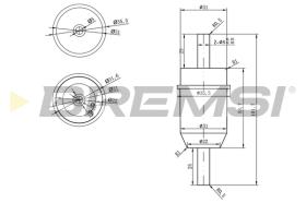 BREMSI FE1823 - FILTRO COMBUSTIBLE MERCEDES-BENZ