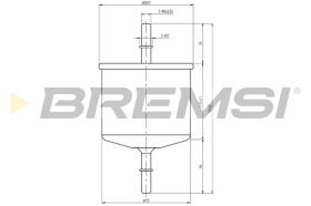 BREMSI FE1887 - FILTRO COMBUSTIBLE HYUNDAI, MITSUBISHI, ISUZU