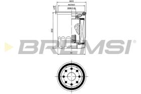 BREMSI FL0025 - FILTRO DE ACEITE FIAT, PEUGEOT, CITROEN, VW