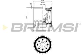 BREMSI FL0026 - FILTRO DE ACEITE FORD, OPEL, PEUGEOT, DS