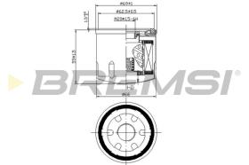 BREMSI FL0028 - FILTRO DE ACEITE FIAT, RENAULT, OPEL, LANCIA