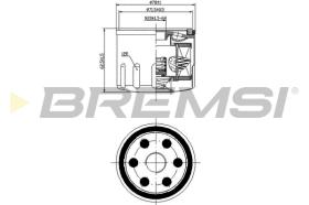 BREMSI FL0277 - FILTRO DE ACEITE FIAT, UAZ, IVECO