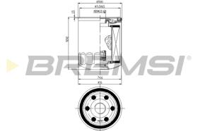 BREMSI FL0300 - FILTRO DE ACEITE FORD, NISSAN, CARBODIES