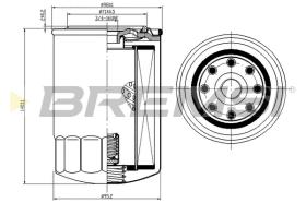 BREMSI FL0301 - FILTRO DE ACEITE FIAT, ALFA ROMEO, LANCIA