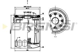 BREMSI FL0722 - FILTRO ACEITE GLAS