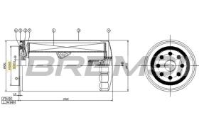 BREMSI FL0758 - FILTRO DE ACEITE BMW, ALPINA