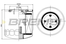 BREMSI FL1295 - FILTRO DE ACEITE FIAT, OPEL, ALFA ROMEO, FSO