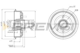 BREMSI CR5054 - TAMBOR DE FRENO FORD, MAZDA