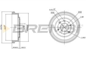 BREMSI CR5629 - TAMBOR DE FRENO ROVER, MG