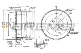 BREMSI CR5631 - TAMBOR DE FRENO TOYOTA