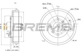 BREMSI CR5686 - TAMBOR DE FRENO FORD