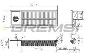 BREMSI FA2409 - FILTRO AIRE PSA-FIAT 1.3HDI