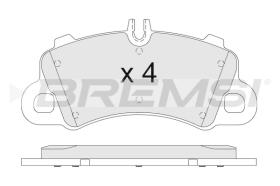 BREMSI BP3866 - JGO.PASTILLAS DE FRENO PORSCHE