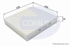 COMLINE EKF214 - FILTRO HABITACULO COMLINE - SUST.  EAF595