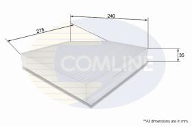 COMLINE EKF106 - FILTRO HABITACULO COMLINE - SUST.  EAF671