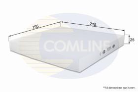 COMLINE EKF188 - FILTRO HABITACULO COMLINE - SUST.  CMZ12900