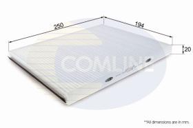 COMLINE EKF219 - FILTRO HABITACULO COMLINE - SUST.  CNS12301