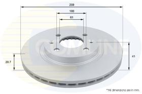 COMLINE ADC1507V - COATED BRAKE DISC