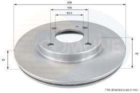 COMLINE ADC1243V - DISCO FRENO REVESTIDO COMLINE- SUST.  ADC2857V