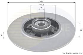 COMLINE ADC3015 - DISCO FRENO REVESTIDO COMLINE