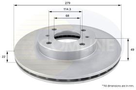 COMLINE ADC0252V - DISCO FRENO REVESTIDO COMLINE- SUST.  ADC0240V
