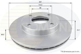 COMLINE ADC0289V - DISCO FRENO REVESTIDO COMLINE