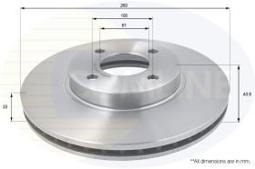 COMLINE ADC0281V - DISCO FRENO REVESTIDO COMLINE