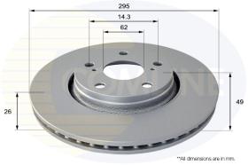 COMLINE ADC01150V - DISCO FRENO REVESTIDO COMLINE
