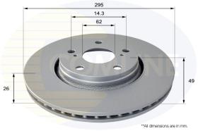 COMLINE ADC01150V - DISCO FRENO REVESTIDO COMLINE