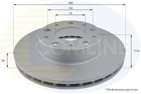 COMLINE ADC2834V - DISCO FRENO REVESTIDO COMLINE- SUST.  ADC2867V