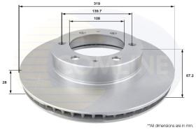 COMLINE ADC2509V - DISCO FRENO REVESTIDO COMLINE- SUST.  ADC2508V