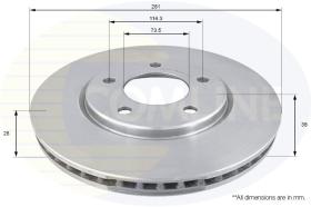 COMLINE ADC2304V - DISCO FRENO COMLINE