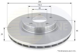 COMLINE ADC2318V - DISCO FRENO REVESTIDO COMLINE- SUST.  ADC2721V