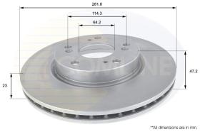 COMLINE ADC0553V - DISCO FRENO REVESTIDO COMLINE