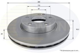 COMLINE ADC1671V - DISCO FRENO REVESTIDO COMLINE