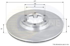 COMLINE ADC0307V - DISCO FRENO REVESTIDO COMLINE