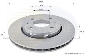 COMLINE ADC0352V - DISCO FRENO REVESTIDO COMLINE