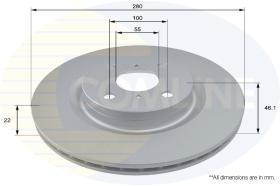 COMLINE ADC2516V - DISCO FRENO REVESTIDO COMLINE