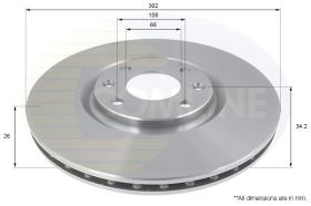 COMLINE ADC1592V - DISCO FRENO REVESTIDO COMLINE