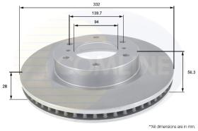 COMLINE ADC0379V - DISCO FRENO REVESTIDO COMLINE