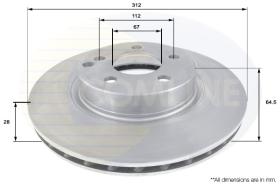 COMLINE ADC1624V - DISCO FRENO REVESTIDO COMLINE- SUST.  ADC1644V