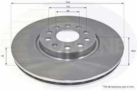 COMLINE ADC2601V - DISCO FRENO REVESTIDO COMLINE