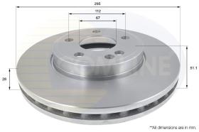 COMLINE ADC1678V - DISCO FRENO REVESTIDO COMLINE