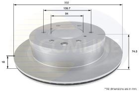 COMLINE ADC0380V - DISCO FRENO REVESTIDO COMLINE