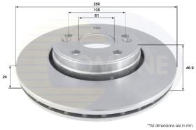 COMLINE ADC1538V - DISCO FRENO REVESTIDO COMLINE