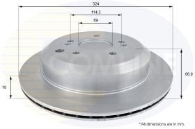 COMLINE ADC2420V - DISCO FRENO REVESTIDO COMLINE