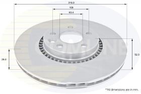 COMLINE ADC1251V - DISCO FRENO REVESTIDO COMLINE