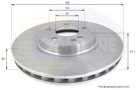 COMLINE ADC1676V - DISCO FRENO REVESTIDO COMLINE