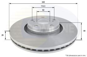 COMLINE ADC01165V - DISCO FRENO REVESTIDO COMLINE